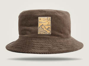 Bucket Hats: Cord Bucket Hat - Walnut