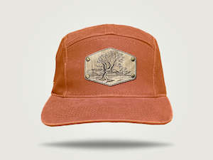 Washed 5 Panel Camp Cap - Wanaka Tree