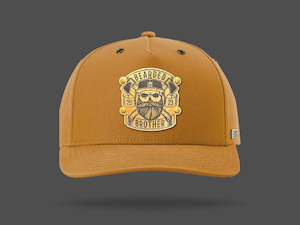 Wood Leather: Mahi Canvas Cap - Wheat