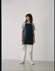 Fashion design: Navy M.N Cross-back Apron