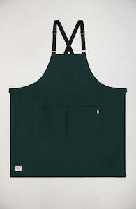 Bottle Green M.N Cross-back Apron