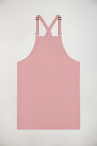 M.N Pink Denim Cross-back Apron