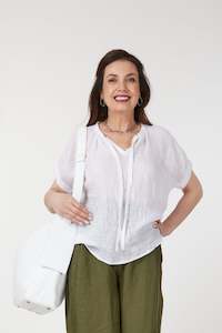 Juna Tie Top | Linen Gauze