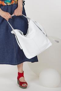 Minx Saddle Tote - White