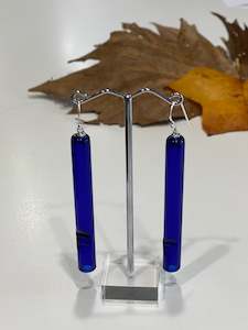 100 Under: Toru Glass Earrings - Colbalt