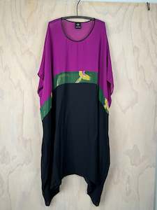 Juna Silk T Dress / Parakeet