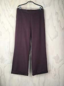 Vesta Cuff Trouser -  Merlot Pinstripe Lucky Last size med