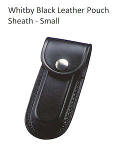 Whitby Black Leather Pouch Sheath - Small WP15