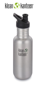 Klean Kanteen Classic 532ml / 18oz Water Bottle (Brushed Stainless) K18CPPS-BS-A