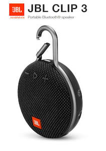 JBL Clip 3 Bluetooth Wireless Speaker - Black JBLCLIP3BLK