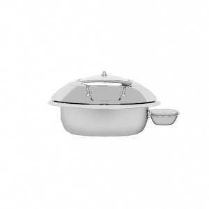 Chef Inox
Deluxe Chafer Small Round with Glass Lid & Side Dish