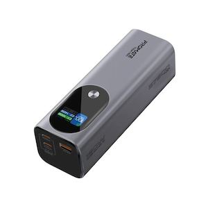 PROMATE 27600mAh 160W Ultra Compact Aluminium PD3.1 Power Bank with LCD Screen.