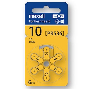 maxell hearing aid batteries za10 6 pack