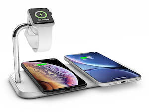 ZENS Aluminium Dual Wireless Charger + Watch 10W