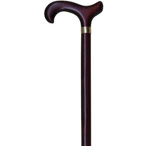 Birch Wood Walking Stick Cane With Brass Collar