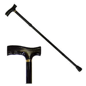 Contour Handle Black Folding Cane