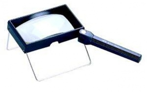 Rectangular Magnifier with Metal Stand