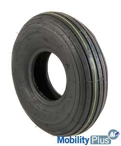 Tyre 3.00-4-Black with Ribbed Tread