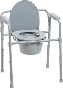 3-in-1 Folding Commode - Easy to Transport & Store