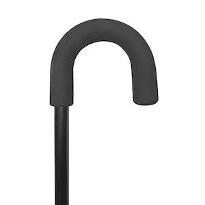 Crook Handle Walking Stick - BLACK