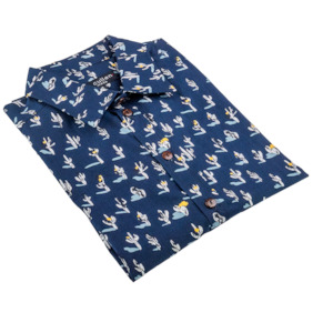 Short Sleeve Shirts: Cactus - Navy