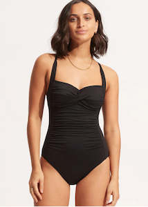 Womenswear: SEAFOLLY - Twist Halter One Piece (NAVY)