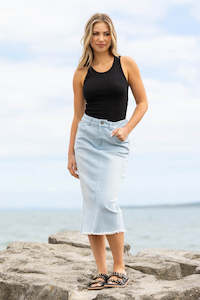 Womenswear: HONEY DENIM - Quinn Midi Skirt