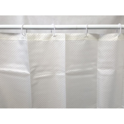 Shower curtain w/ rings 2.4x1.8- off white / cream