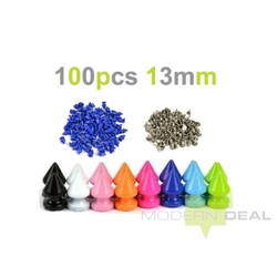 Diy hot pink spikes - 13mm 100pcs