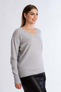 Sweaters: V-Neck Slouchy Cashmere Sweater