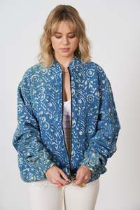 One of a Kind Blue Bomber Jacket