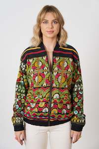 One of a Kind Hand Embroidered Bomber Jacket