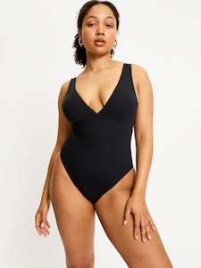 Swimwear V Plunge One Piece Light-Moderate Black