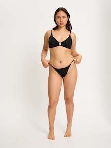 Women: Swimwear String Brief Light-Moderate Black