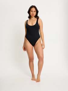 Swimwear Scoop Neck One Piece Light-Moderate Black