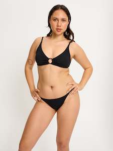 Swimwear Plunge Top Black