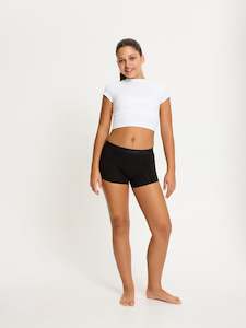 Teen Hipster Boyshort Moderate-Heavy Black