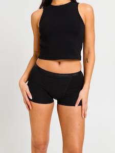 Basic Boyshort Super-Overnight Black