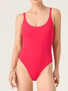 Swimwear Soft Stretch Scoop Neck One Piece Light-Moderate Glow Pink