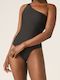 Swimwear One-Shoulder One-Piece Light-Moderate Black