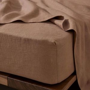 Weave Ravello Linen Fitted Sheet | Biscuit