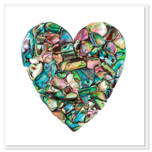 Paua Heart - Card