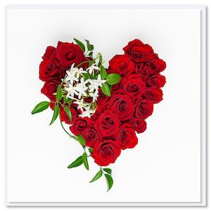 Florist: Card - Red Rose Heart