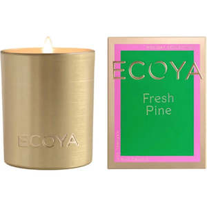 Luxurious Ecoya Candle - -Pine scented Goldie Candle "Holiday Collection"