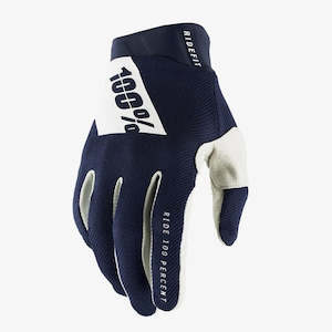 100% Ridefit Gloves Navy/White