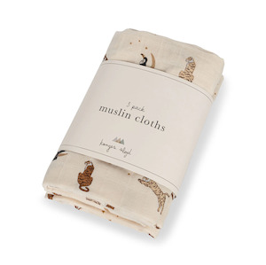 Soft furnishing: Konges Sløjd 3 Pack Muslin Cloths Roar