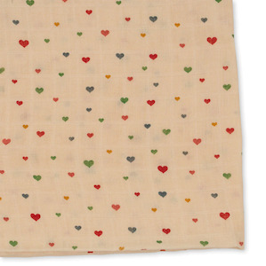 Konges Sløjd 3 Pack Muslin Cloths Hearts