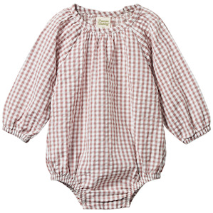 Nature Baby Meadow Bodysuit Gingham Twilight Check