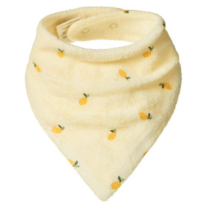 Nature Baby Terry Triangle Bib - Little Lemon Cream