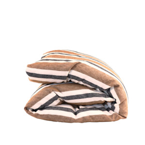 Society Of Wanderers Taupe Stripe Duvet